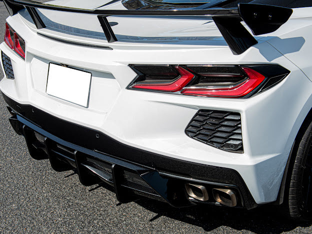 2020+ CORVETTE C8 Z51 REAR LOWER DIFFUSER FINS *ADD-ON*